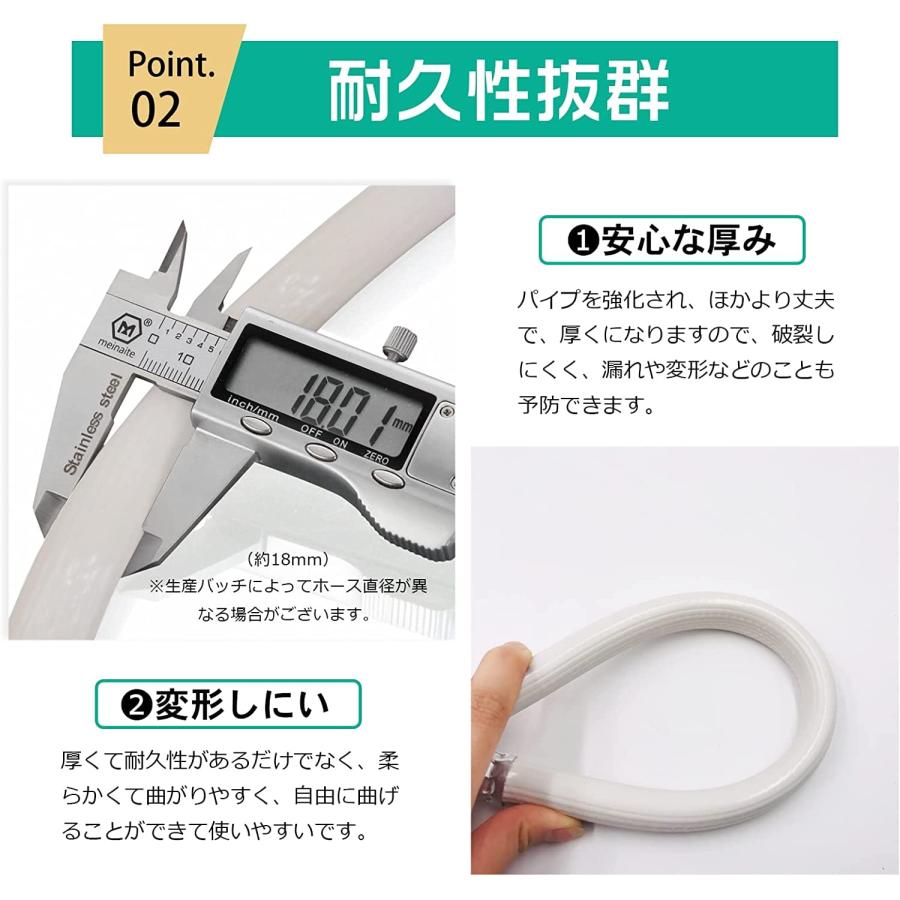 自動洗濯機給水ホース 0.8m 自動洗濯機用 給水ホース 洗濯機給水ホース 元口付き 給水ホース 全自動洗濯機用給水ホース 洗濯機用ホース 水漏れ防止｜nc-shop｜03