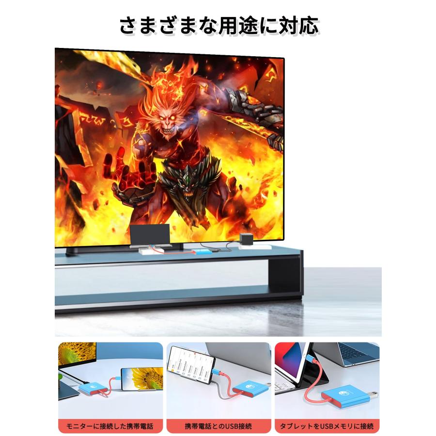 【新型】Switch ドック 直接にTV出力 Dnkeaur Steam Deckゲーム機本体 HD変換/TV/テーブルモード ニンテンドースイッチ｜nc-shop｜04
