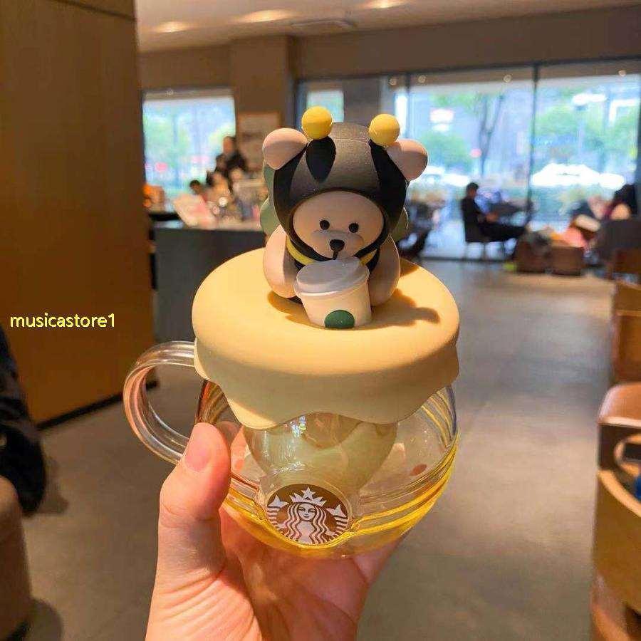 ベアリスタ 熊 茶漉し お茶 ガラス 台湾 スターバックス 韓国 タンブラー マグカップ bee 蜜蜂｜nchocostore2｜05