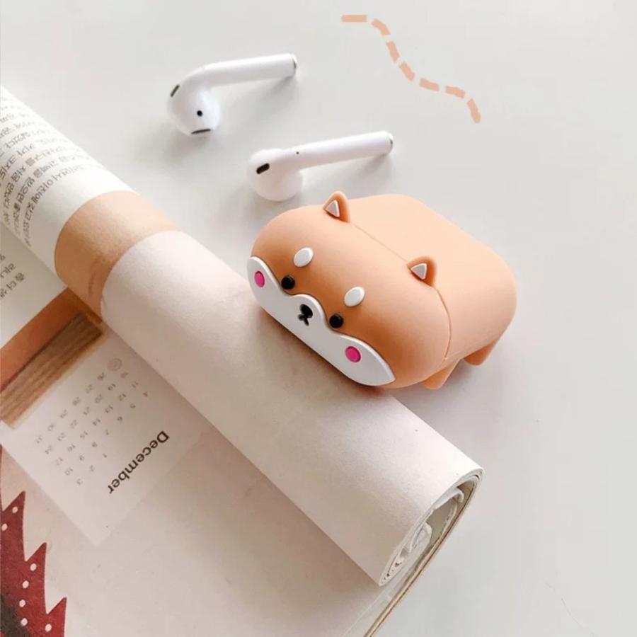Airpods3 ケース シリコン 3D キュート 動物 柴犬 ファン Amazon | Airpodsケース対応 シリコン 3D キュート 動物 柴犬
