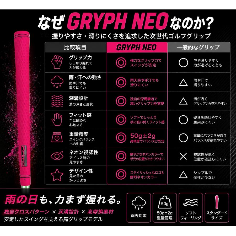 ゴルフグリップ 8本セット スタンダードサイズ 50g 交換 ラバー
