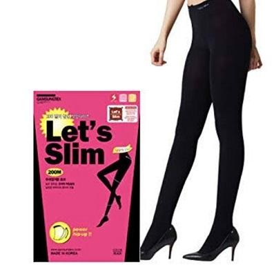 着圧タイツ ブラック ベージュ Lets Slim レッツスリム 履くだけ-5cm