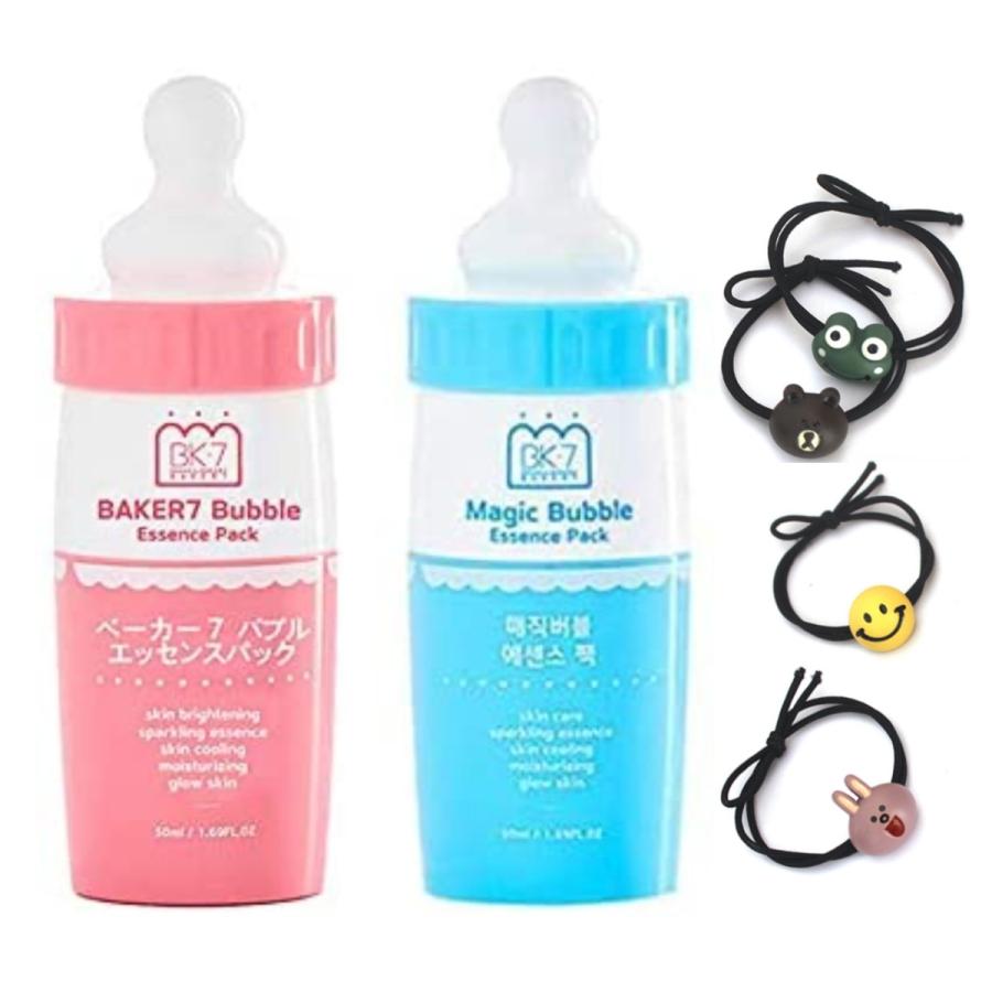 マジックバブルエッセンスパック 2本 ヘアゴムセット 2選べる ピンク ブルー 炭酸パック 韓国コスメ 泡パック 美容パック Mg2 Ncolor 通販 Yahoo ショッピング