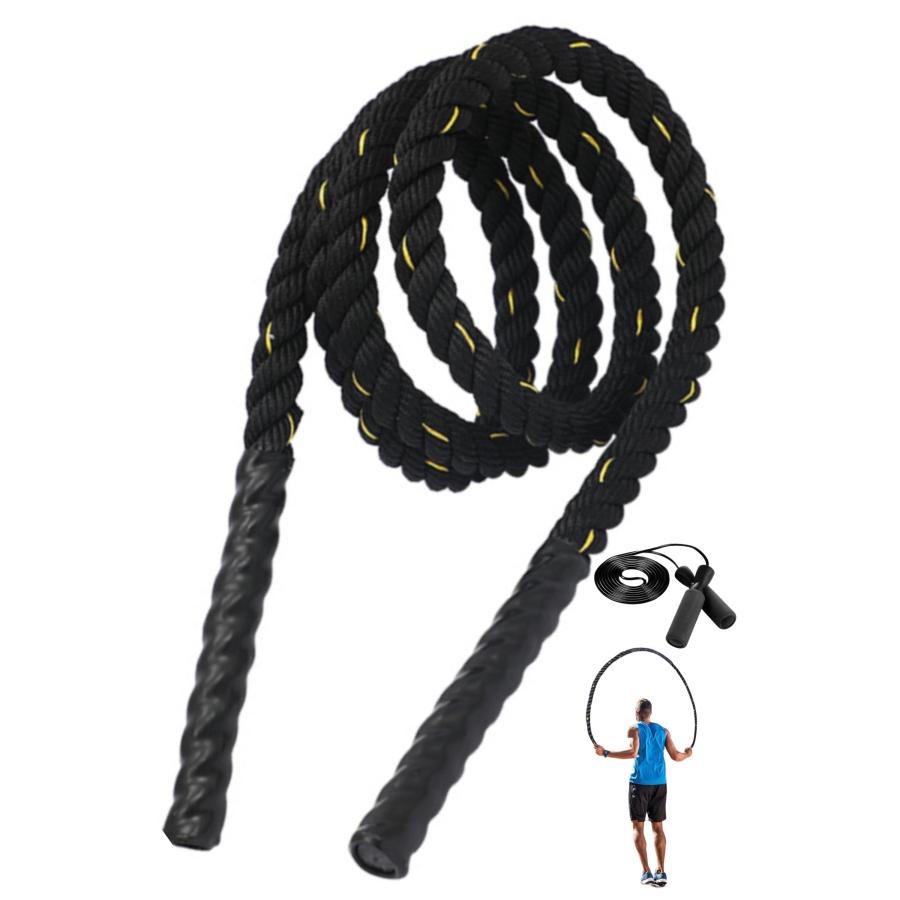 バトルロープ 2.8m × 25mm 縄跳び ヘビーロープ 綱引き ロープ