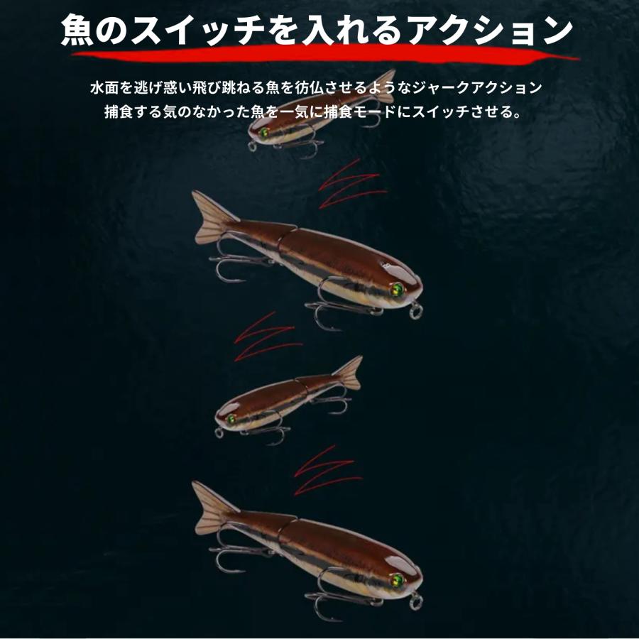 ジョイントルアー 12.7cm ルアー トップウォーター バスフィッシング