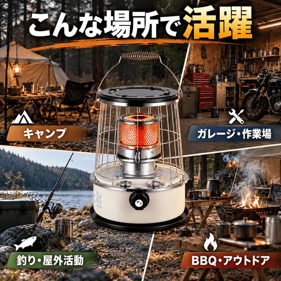 石油ストーブ 小型 キャンプ 灯油ストーブ TS-77 丸型 コンパクト 電源