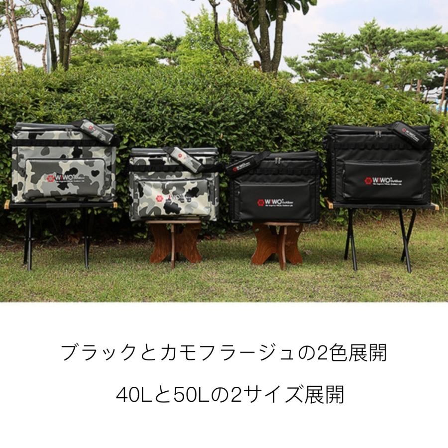 クーラーボックス WIWO ウィーオ ソフトクーラー 保冷 保温 バッグ 50L 小型 大型 絶大な保冷力 おしゃれ かっこいい 韓国ブランド クーラーバッグ 爆買の画像