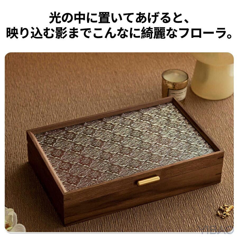 ジュエリーボックス アクセサリーケース 大容量 仕切り 木製 レッド