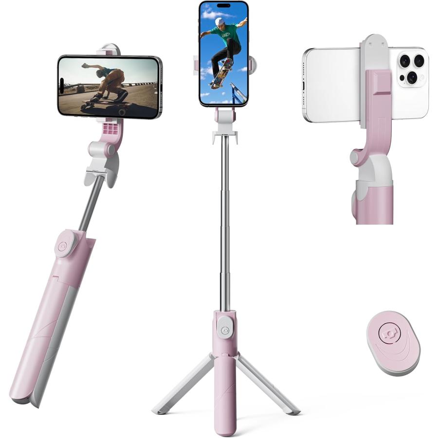 一瞬で伸縮！ポケットサイズ自撮り棒 セルカ棒 三脚兼用 スマホ