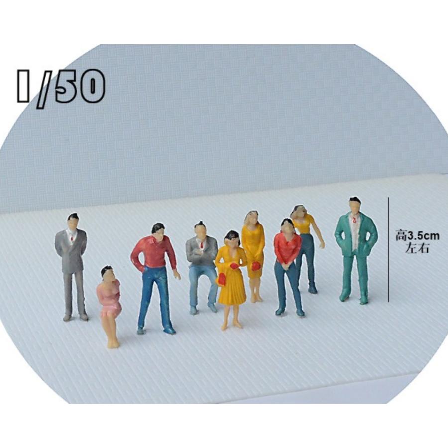人物 人型模型 鉄道模型 建築模型用 1：50(1/50) 50体セット 1：100(1