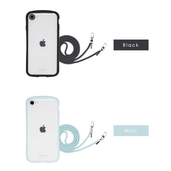 iphone se ケース クリア ショルダー ストラップ iphonese iphone8 
