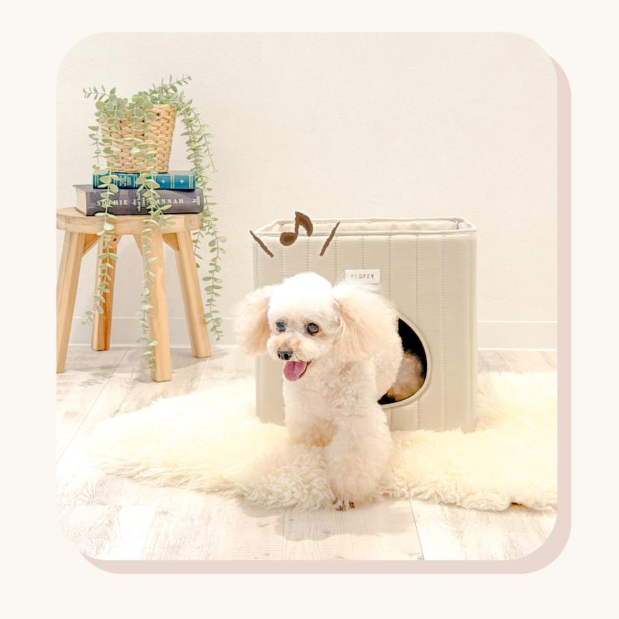 犬 猫 ハウス ベッド マット ペットベッド ペットハウス 折りたたみ 冬用 犬ハウス 猫ハウス 室内 冬 ふわふわ おしゃれ かわいい スクエア型 小型犬 FLUFFY |  | 15