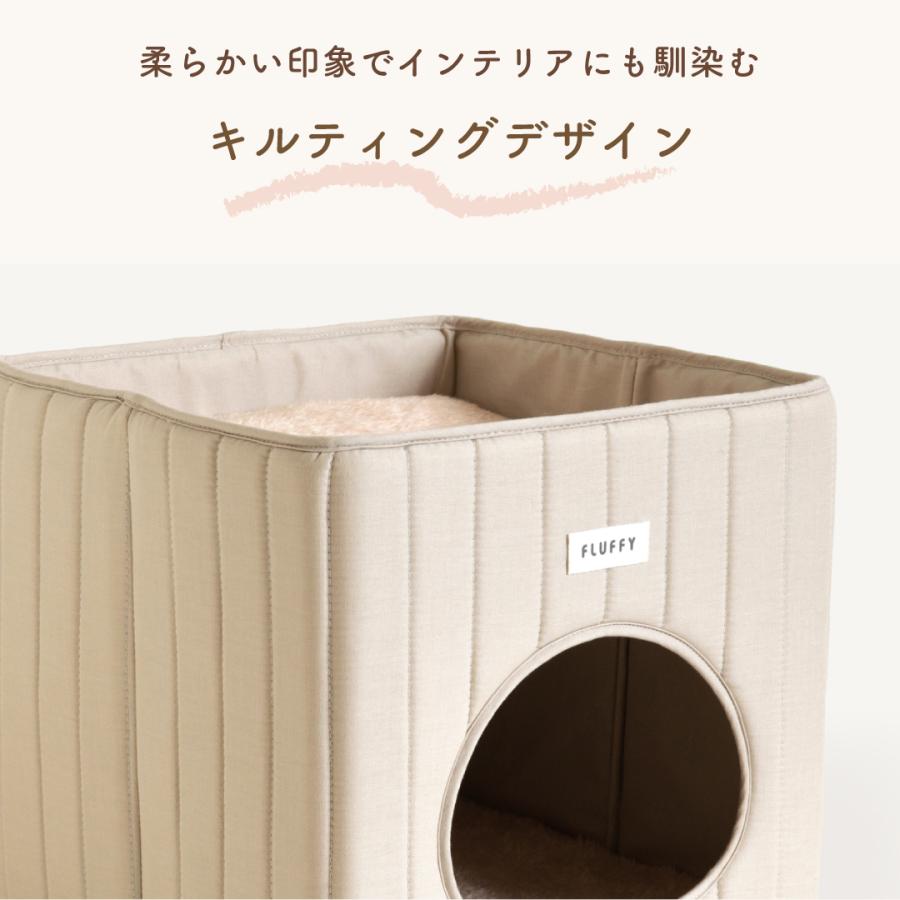 犬 猫 ハウス ベッド マット ペットベッド ペットハウス 折りたたみ 冬用 犬ハウス 猫ハウス 室内 冬 ふわふわ おしゃれ かわいい スクエア型 小型犬 FLUFFY |  | 07