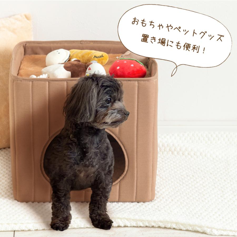 犬 猫 ハウス ベッド マット ペットベッド ペットハウス 折りたたみ 冬用 犬ハウス 猫ハウス 室内 冬 ふわふわ おしゃれ かわいい スクエア型 小型犬 FLUFFY |  | 10