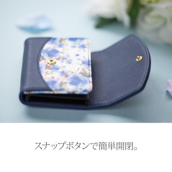 カードケース レディース ブランド 薄型 大容量 スリム カードホルダー カード入れ スライド式 磁気防止 ICカード 花柄 Fleur カードウォレット |  | 19