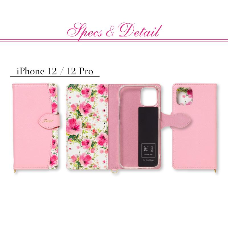 Iphone12 ケース 手帳型 Iphone12 Mini アイフォン 12 Pro 12ミニ ケース カバー おしゃれ ブランド クリア 花 柄 カード Fleur Fle Ip12 Natural Fun 通販 Yahoo ショッピング