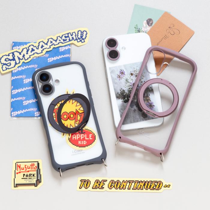 iphone17 ケース iphone 17 ケース Magsafe対応 クリア スタンド リング付き アイフォン17 カメラ保護 カメラカバー付 ワイヤレス充電対応 i.Color+ マグネット |  | 16