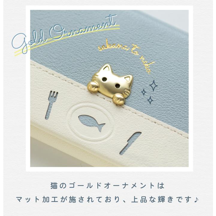 名刺入れ カードケース レディース ブランド 薄型 カードホルダー かわいい 名刺 スリム カード入れ ICカード 猫 ギフト さかなとねこ CardCase |  | 10