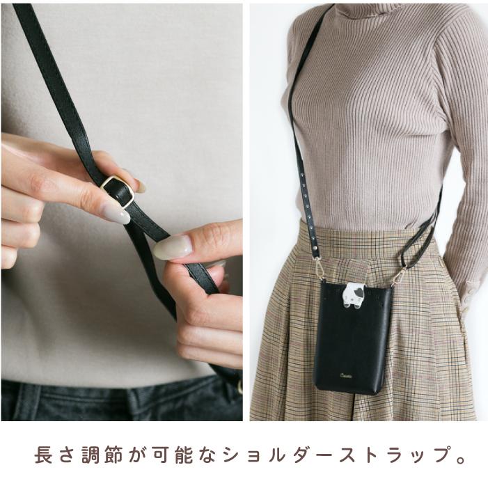 スマホポーチ スマホショルダー かわいい ショルダーバッグ レディース スマホ ポーチ ショルダー 多機種対応 iphone xperia android aquos 猫 Cocotte |  | 15