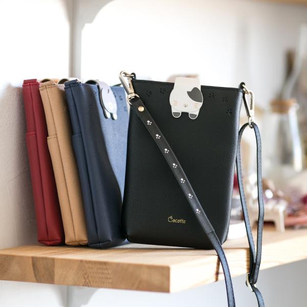 スマホポーチ スマホショルダー かわいい ショルダーバッグ レディース スマホ ポーチ ショルダー 多機種対応 iphone xperia android aquos 猫 Cocotte |  | 09