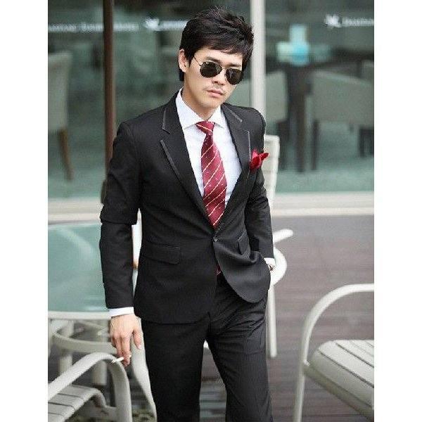 T ポイント5倍 セットアップ メンズ スリムスーツ ブラック ボトム ジャケッ 2点セット 上下セット ランキング スーツ その他スーツ フォーマル カラー 30