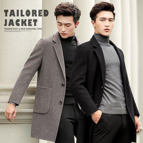 チェスターコート ウール メンズ ビジネスジャケット ロング アウター メンズコート メルトン テーラードジャケット 紳士用 通勤 通学 春 秋 冬 防風 防寒 お気に入りの