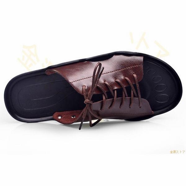 完璧 サンダル ブーツ メンズ サンダル ビーチシューズ レザー カジュアルシュ ブーツ メンズ サンダル ビーチシューズ レザー カジュアルシューズ コンフォート 滑り止め 通気性 メンズサンダル 定番 夏 新品 Ism Com Ge