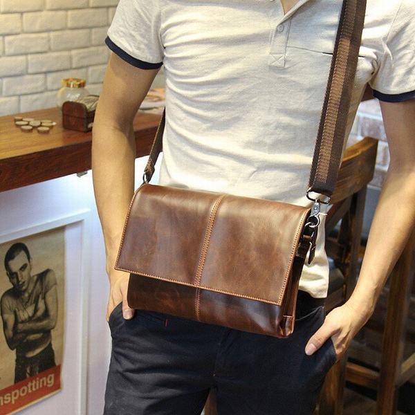 ショルダーバッグ メンズバッグ メッセンジャーバッグ 2way 革 レザー 男性用 メンズファッション 通勤 通学 Rjqew9eapd メンズファッション Www Elghoniemy Com