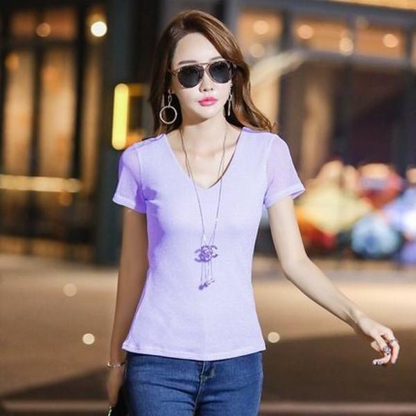 Tシャツ Tシャツ レディース 半袖tシャツ 半袖 Vネック 無地 夏tシャツ チュールtシャツ おしゃれ カジュアル 着痩せ 夏物 新作 日本最級