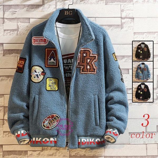 ブルゾン メンズ ムートンジャケット 刺繍 ボアジャケット 厚手 ジャケット 暖かい 防寒 秋冬 おしゃれ 新作 豪華