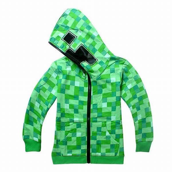 パーカー マインクラフト Minecraft クリーパー トップス 誕生日 レビュー高評価の商品 カコイイ アウター 子供 キャラクター 140cm キッズ 160cm ジュニア 1cm 130cm 150cm ゲーム