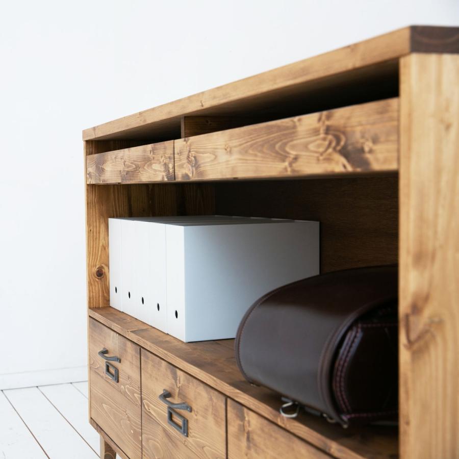 ファイルキャビネット 書類棚 カップボード 無垢 北欧 シンプル モダン ナチュラル おしゃれ 天然木 手作り 引き出し 収納 A4 食器棚 キッチン