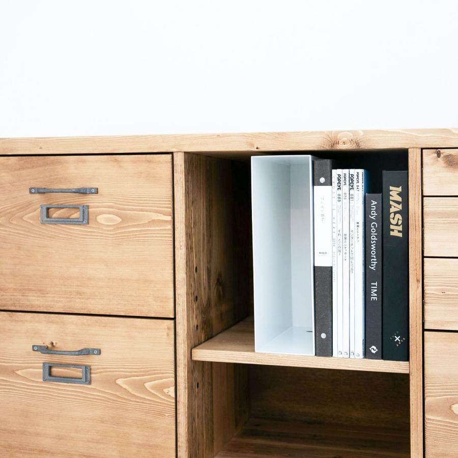 ファイルキャビネット 書類棚 カップボード 無垢 北欧 シンプル モダン ナチュラル おしゃれ 天然木 手作り 引き出し 収納 A4 食器棚 キッチンの画像