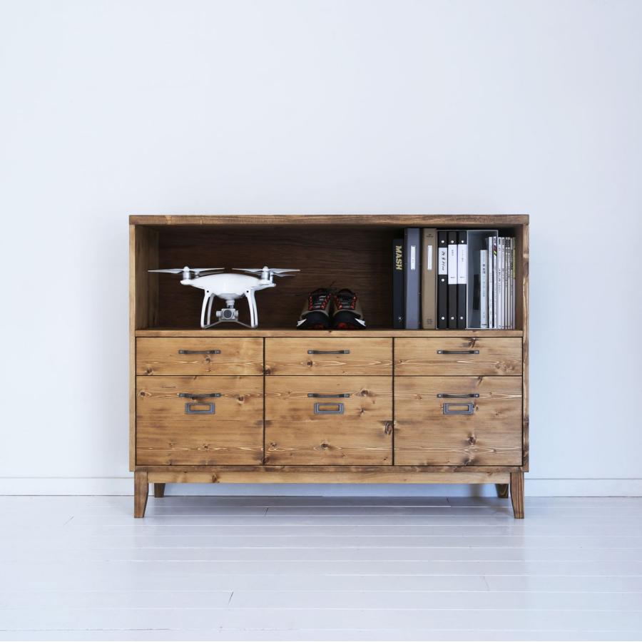 NEALD（家具） ファイルキャビネット 書類棚 カップボード 無垢