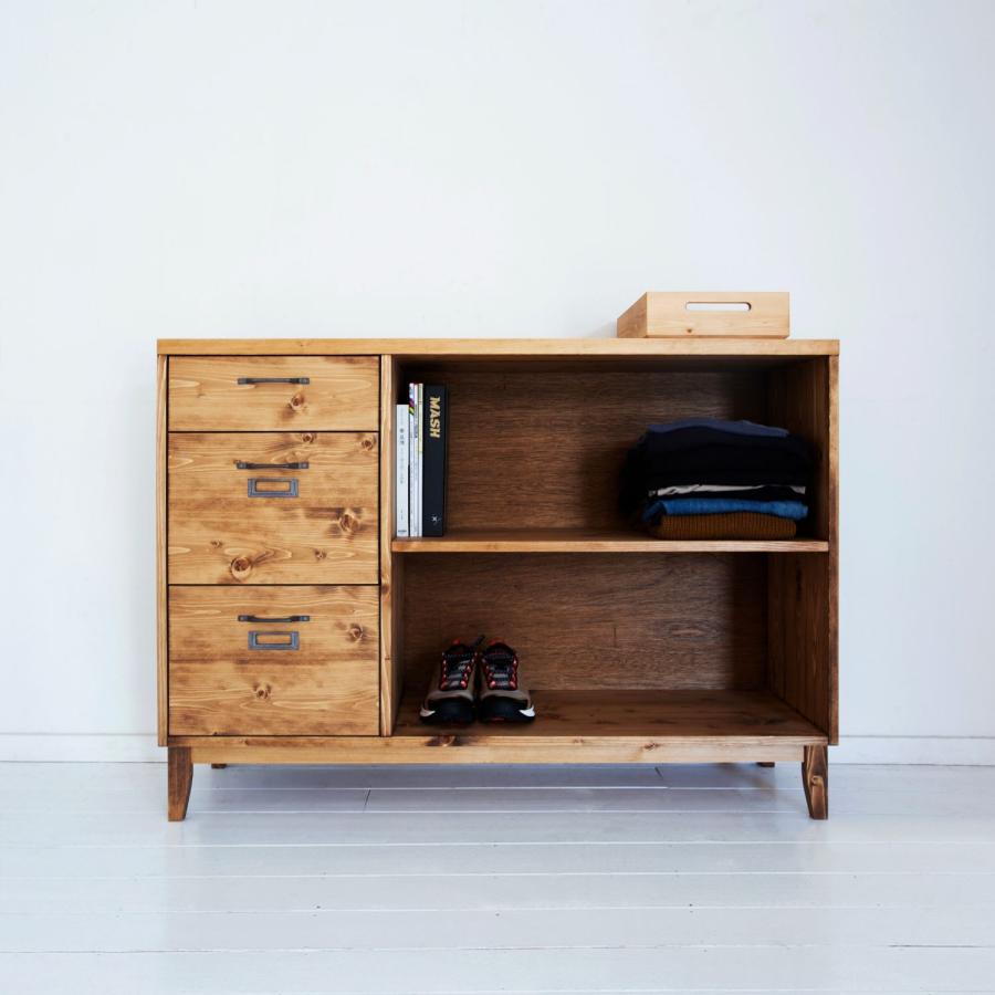 NEALD 無垢カップボード キャビネット ブラウン NEALD 無垢カップボード キャビネット ブラウン