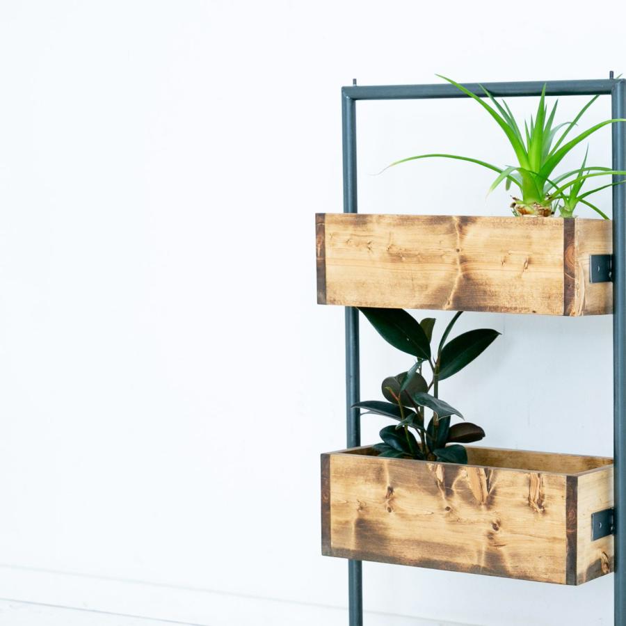 プランターカバー ボックス 観葉植物 ガーデニング 無垢 北欧 シンプル モダン ナチュラル おしゃれ 天然木 手作りオフィス パーテーション_1