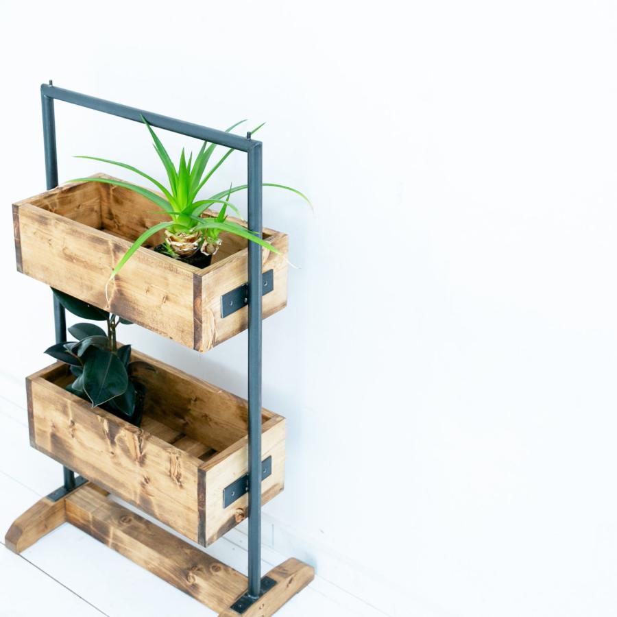 プランターカバー ボックス 観葉植物 ガーデニング 無垢 北欧 シンプル モダン ナチュラル おしゃれ 天然木 手作りオフィス パーテーション_3