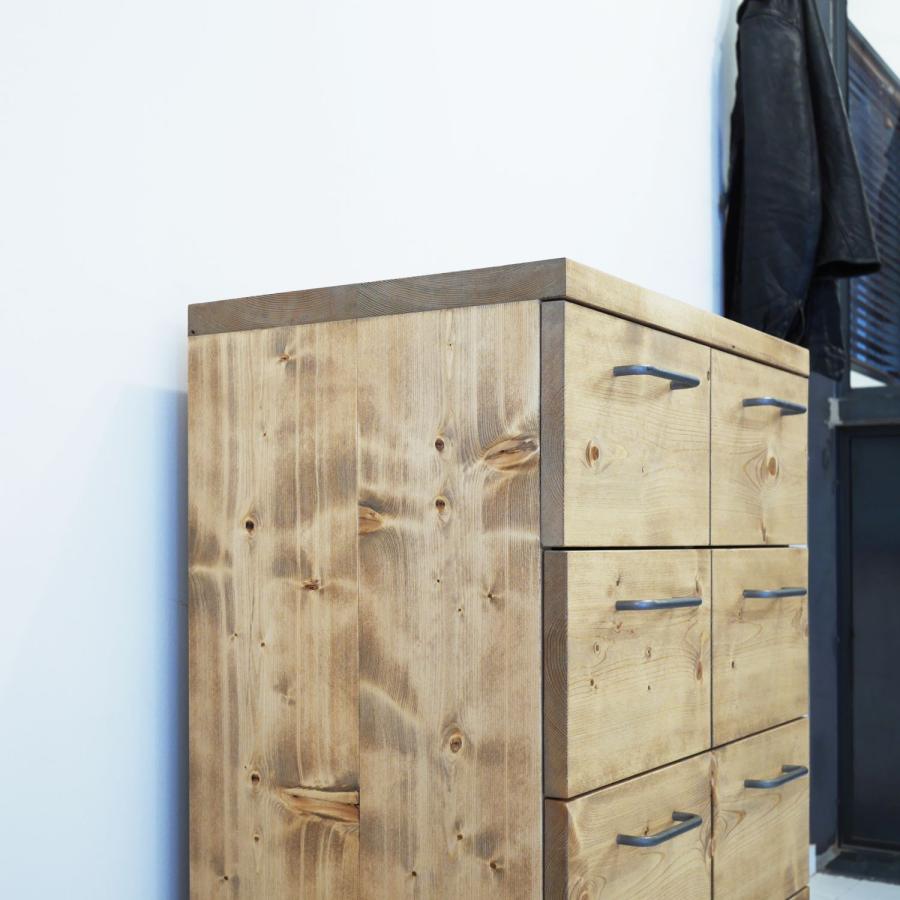木目タンス オーク材パイン材 DIY ビンテージ クローゼット
