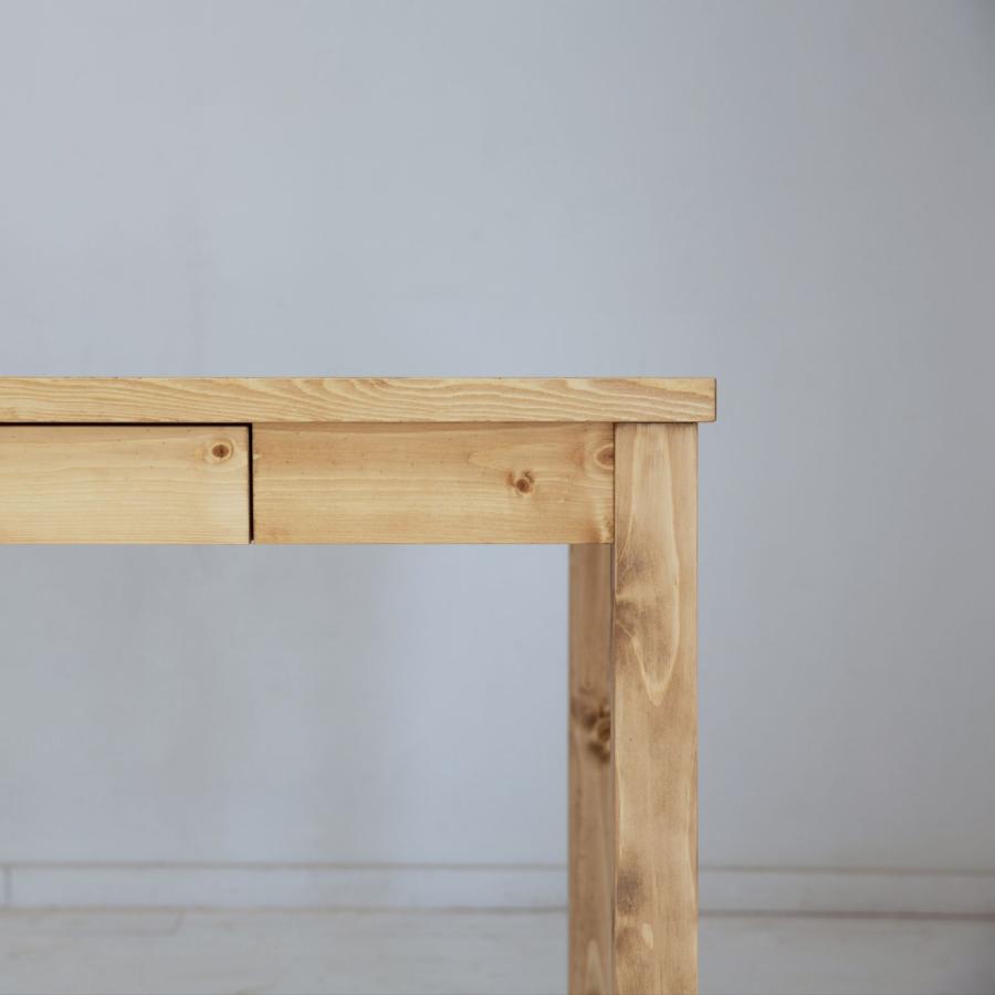 NEALD ダイニングテーブル 引き出し 両側 食卓 単品 幅180 無垢 北欧