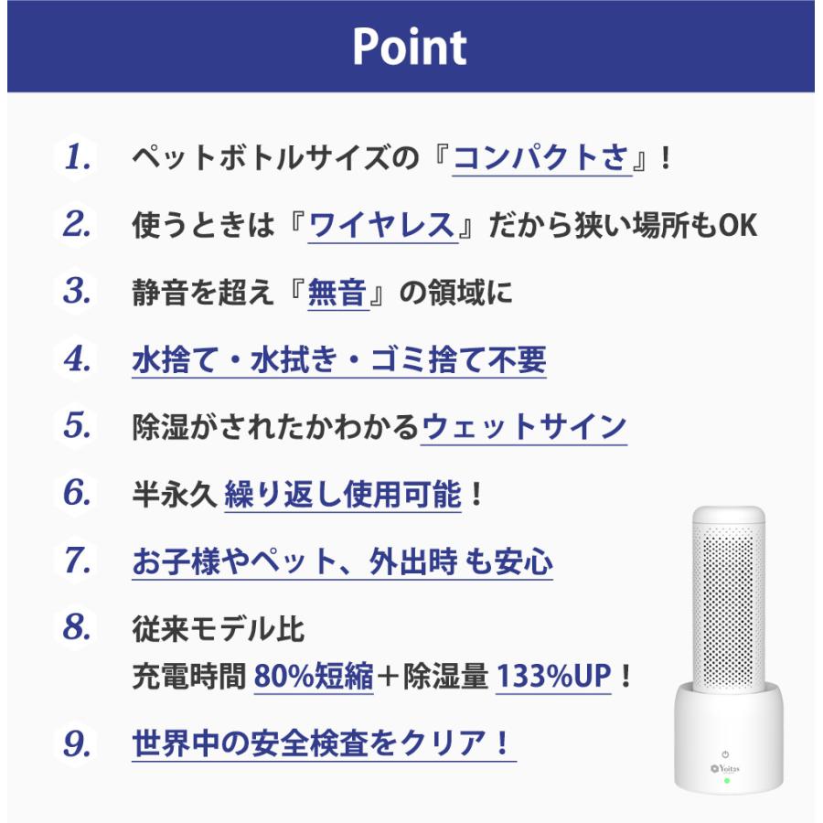 「除湿機1位獲得」Yoitas ヨイタス コンパクト除湿機 セット+除湿ボトル２本 除湿 除湿器 湿気 除湿剤 小型