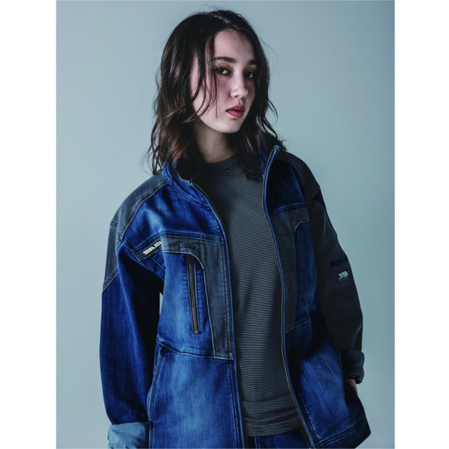 寅壱 8992-124 デニムワークジャケット CORDURA 混ハイブリットデニム