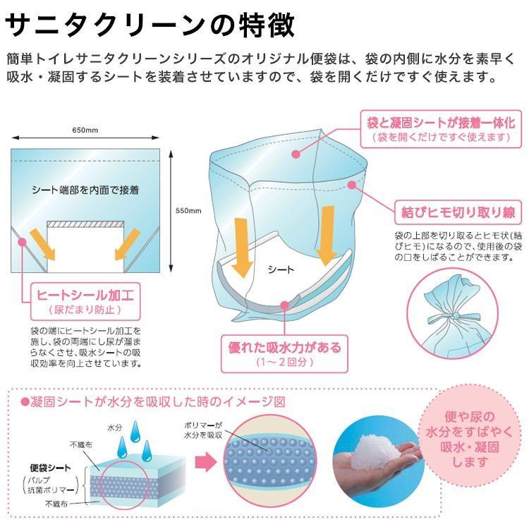非常用トイレ サニタクリーン・ポータブル 組立式 簡易トイレ トイレセット 便袋10枚入 防臭 断水 非常時 |  | 05