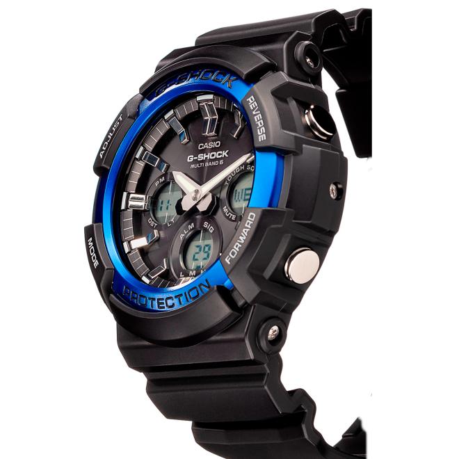 2年保証 GAW-100B-1A2 CASIO G-SHOCK BASIC カシオ Gショック SPECIAL COLOR ブルー ブラック 電波時計 タフソーラー ソーラー充電 マルチバンド6 プレゼント｜neatsound｜05