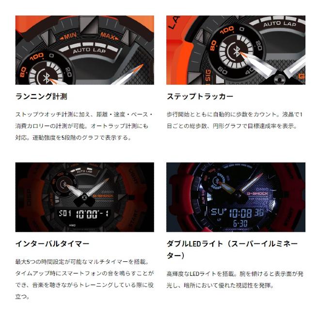 セール! 2年保証 GBA-900-1A CASIO G-SHOCK カシオ Gショック Bluetooth ブルートゥース スマホリンク トレーニング ワークアウト モバイルリンク 健康管理の画像