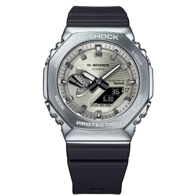 2年保証 GBM-2100A-8B CASIO G-SHOCK メタル ステンレススチール ライトイエローゴールド Bluetooth ソーラー充電 スマホリンク タフソーラー 防水 バイオマスの画像