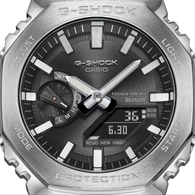 セール! 2年保証 GM-B2100SD-1A CASIO G-SHOCK フルメタル FULL METAL シルバー Bluetooth ソーラー充電 スマホリンク 防水 タフソーラー カシオ ジーショックの画像