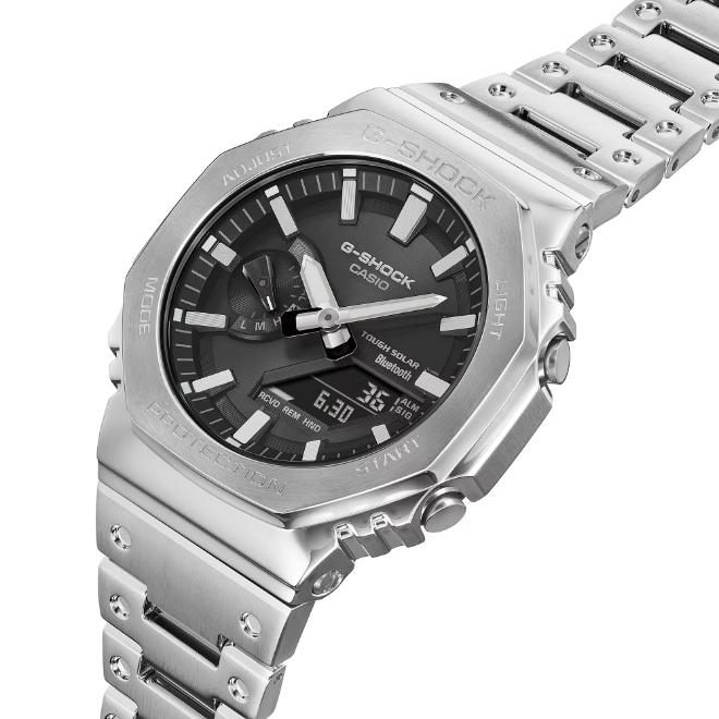 セール! 2年保証 GM-B2100SD-1A CASIO G-SHOCK フルメタル FULL METAL シルバー Bluetooth ソーラー充電 スマホリンク 防水 タフソーラー カシオ ジーショックの画像