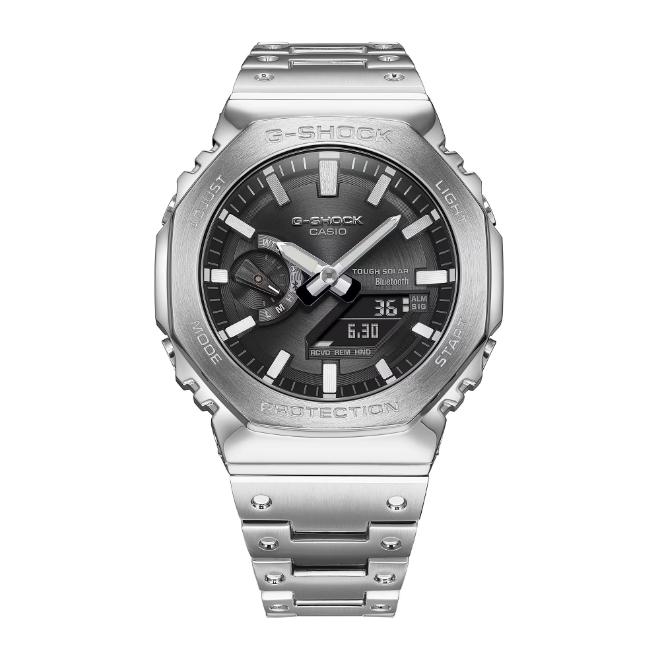 セール! 2年保証 GM-B2100SD-1A CASIO G-SHOCK フルメタル FULL METAL シルバー Bluetooth ソーラー充電 スマホリンク 防水 タフソーラー カシオ ジーショックの画像