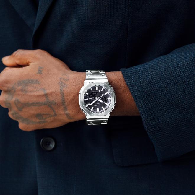 セール! 2年保証 GM-B2100SD-1A CASIO G-SHOCK フルメタル FULL METAL シルバー Bluetooth ソーラー充電 スマホリンク 防水 タフソーラー カシオ ジーショックの画像