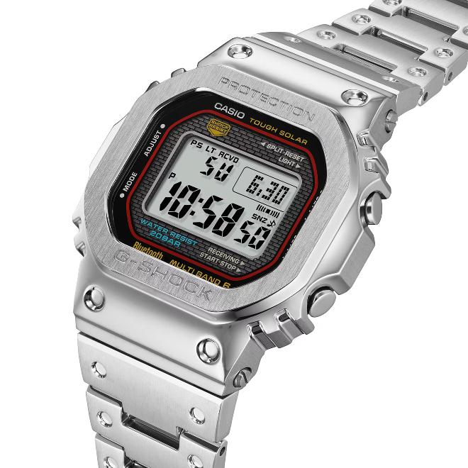 セール! 2年保証 GMW-B5000D-1C CASIO G-SHOCK カシオ Gショック メタル スマーフォン ソーラー充電 Bluetooth 電波時計 シルバー 山形カシオ 初代モデル 日本製の画像